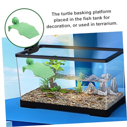 COLLBATH Turtle Basking Platform Cup Resting Terrace for Reptiles for Turtle Tanks and Amphibian Habitats and Easy to Install Tank Decor