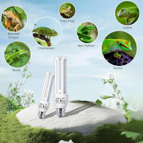 HARTOMPET 5.0 UVB Linear Reptile Lamp 13W, Compact Fluorescent Light for Tropical & Sub-Tropical Habitats, Ideal for Chameleons, Iguanas & Turtles