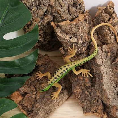 Baluue 4 Pack Reptile Cork Bark, Natural Reptile Bark Bedding for Terrarium Substrate Tank Supplies Decor for Gecko, Lizard, Tortoise, Frog, Spiders, Hermit Crabs
