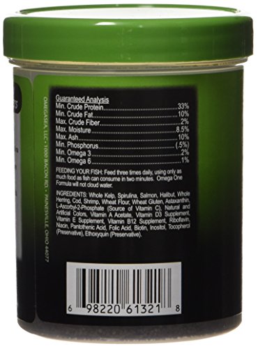 Omega One Veggie Mini Pellets Slow Sinking 3.5oz Container