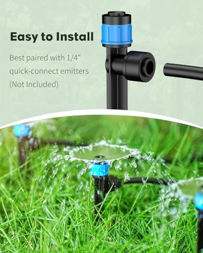 Pawfly 500 ft. 1/4" Drip Irrigation Tubing, Black Distribution Tubing for Drip Irrigation System, Polyethylene Drip Line, Drip Irrigation Hose Tube for Quick-Connect Drip Irrigation Emitters - size: 500 Feet