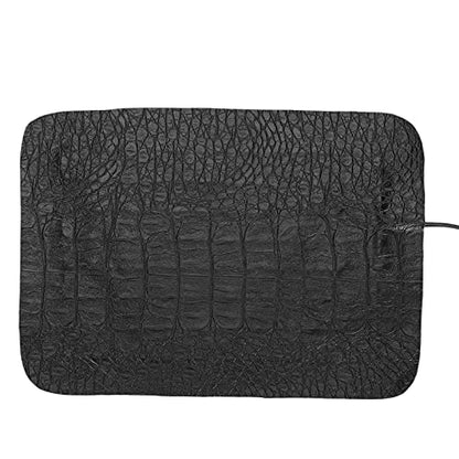 SUNGOOYUE Reptile Heating Pad, PU Leather Tank Warmer Heat Mat with 3 Level Temperature Adjustment, USB Anti Scratch Design, 7.5W 8.5W for Tortoise Lizard (Small Size) - size: Small Size