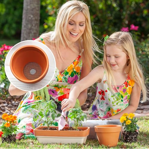 100pcs Flower Pot Hole Mesh Pad, 10cm/4in Round Bonsai Eye Mesh Drainage Screens Plant Pot Netting Meshes Barrier Mat for Preventing Soil and Substrate Leakage (Black)