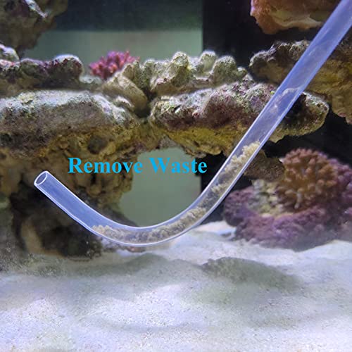 AREPK Aquarium Coral Feeder Fish Feeder Waste Clean Tool Manual Cleaner Water Changer Fish Tank Cleaning Tool Siphon Dropper Waste Remover Aquatic Bottom Feeder Pipette Aquarium - size: 19IN