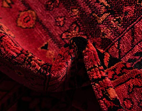 Unique Loom Tekke Collection Area Rug - Sheibani (2' 2" x 3' 1" Rectangle, Red/ Black) - size: 2' x 3'1" (Rectangular)