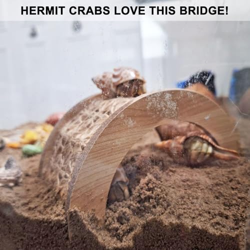 Hermit Crab Climbing Arch Bridge Wooden and Rope Hermit Crab Climbing Toys Hermit Crab Supplies Small Animal Cage Accessories for Hamster Lizard Chameleon Reptile - style: Arch Bridge