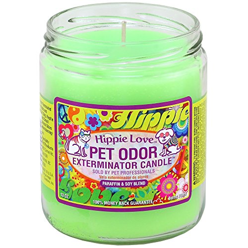 Pet Odor Exterminator Candle Hippie Love - color: Green