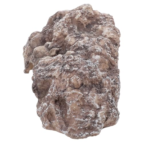 Reptile Hide Cave Rock for Geckos and Snakes Resin Small Snake Hide Rock and Secure Shelter Terrarium and Tank Environment Decoration for Amphibians and Lizards