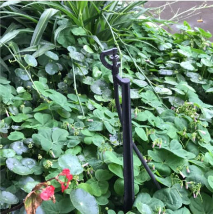 9 Sets 360° Micro Spray Sprinkler Stake Assembly with 1/4" Tubing | Full Circle 360 Degree Watering Nozzles, Emitters with Spike, 1/4 inch Tubing, For Greenhouse Nursery Garden Drip Irrigation - size: 9 Sets 360° Micro Spray Emitters
