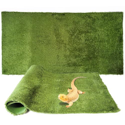kathson 2Pcs Reptile Carpet Mat,35.4 x 17.7 in Terrarium Bedding Substrate Liner,Tortoise Imitation Rainforest Crawler Mats for Snakes Bearded Dragon Gecko Chameleon Turtles Iguana - color: 2PCS（XXL）：35.43 X 17.71 in