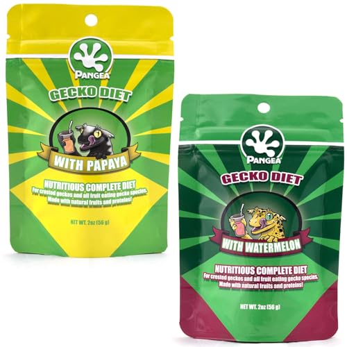 Pangea Gecko Diet Papaya & Watermelon Bundle - 2oz Papaya Mix and Watermelon Mix