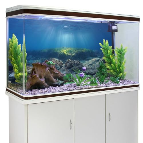 AWERT Ocean Floor Fish Tank Background Underwater Stone Aquarium Background 72x24 inches Vinyl - size: 72x24in/180x60cm