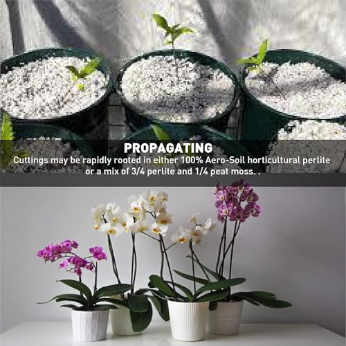 AeroSoil Perlite Premium Horticultural Grade Soil Additive Drainage and Growth - Coarse 4 Cubic Foot