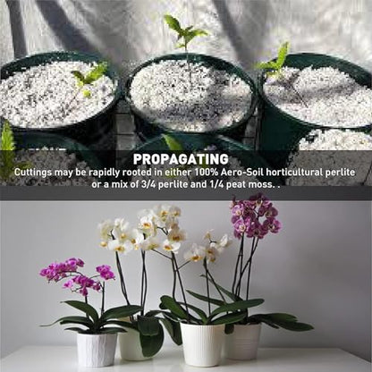 AeroSoil Perlite Premium Horticultural Grade Soil Additive Drainage and Growth - Coarse 4 Cubic Foot
