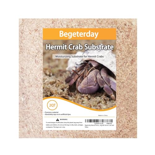 Natural Premium Sphagnum Moss Fiber Substrate for Hermit Crab, Ideal Accessories for Hermit Crab Tanks, Great for Mixing with Hermit Crab Sand - size: 2QT