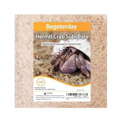 Natural Premium Sphagnum Moss Fiber Substrate for Hermit Crab, Ideal Accessories for Hermit Crab Tanks, Great for Mixing with Hermit Crab Sand - size: 2QT