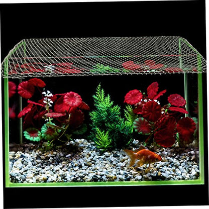 BESPORTBLE Fish Tank Escape Mesh Net Terrarium Cover for Reptile and Turtle Tanks Easy to Clean Lightweight Versatile Aquarium Netting to Prevent Jumping and Escaping Fish