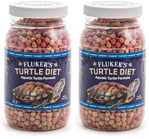 Fluker's Aquatic Turtle Diet, Food Pellets for Turtles, 8 oz (Pack of 2) - size: 8 Ounce (Pack of 2)