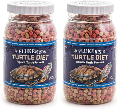 Fluker's Aquatic Turtle Diet, Food Pellets for Turtles, 8 oz (Pack of 2) - size: 8 Ounce (Pack of 2)