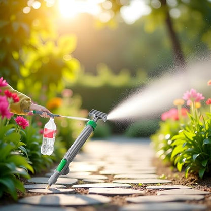 Green Handheld Sprayer - High Pressure Air Pump Manual Sprayer with Adjustable Nozzle - Garden Pump Sprayer - Hand Pump Sprayer Pressure Sprayer Top for Home Lawn and Garden Sprayer