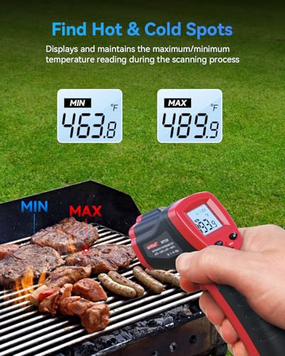 Infrared Thermometer, Digital Surface Temperature Gun -58℉ to 1094℉ | Laser Temp Gun for Cooking Food, Pizza Oven, Flat Top Grill, Griddle, Soap Making, Reptile