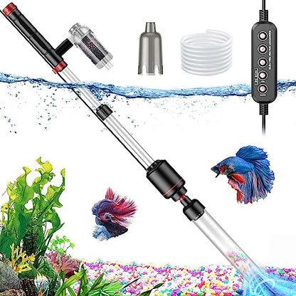 Electric Aquarium Vacemover Sand Wash Water Shower and Water Circulation, Timed Off