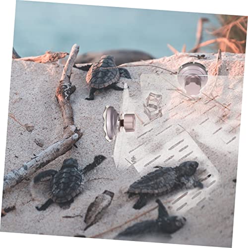 Happyyami Turtle Terrace Clear Tortoise Tank Terrace Amphibian Turtle Fish Turtle Leaf Platform Frog Decor Turtle Tank Platform Turtle Tank Accessories Floating Platform Water Turtle Acrylic