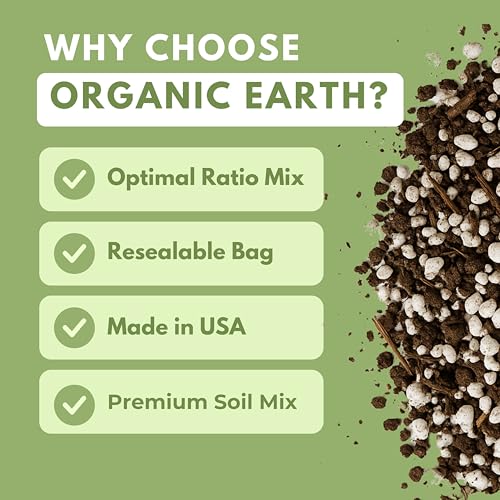 Organic Earth Carnivorous Plant Soil Mix - Large Size - Plant Food Peat Moss & Perlite for Carnivorous Plants - Terrarium Soil, Pitcher Plant Soil, Venus Fly Trap Soil