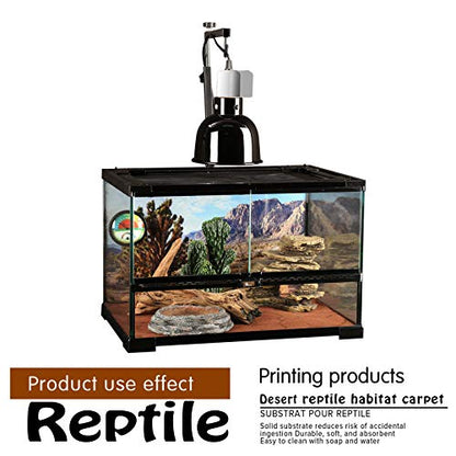 2PCS Reptile Carpet 20 Gallon, Pet Terrarium Liner, Reptiles Cage Mat/Substrate for Snakes, Chameleons, Geckos and Bearded Dragon Tank Accessories with Tweezers Feeding Tongs Desert(30*12in) - size: 30in*12in