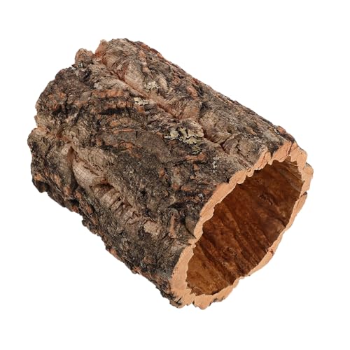 POPETPOP Reptile Hideout Cork Bark: Wood Tree Trunk Climbing Hide Terrarium Decor Shelter Cave for Gecko Lizard Snake Hermit Crab Bearded Dragons Tank Decor, 5. 89 X 4. 91 X 4. 91 Inches - size: 5.89 X 4.91 X 4.91 Inches