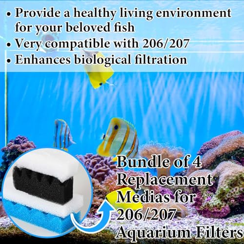 Threlaco 24 Pcs Filter Media Kit Compatible with Fluval 306/307, Including Foam Pad, Water Polishing Pad, Biological Sponges Max for Aquarium Canister Filter Media Replacement - style: 306/307