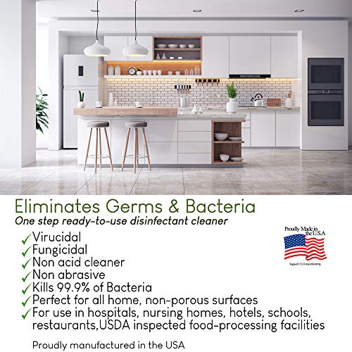 Nutra-Max Hospital Grade Disinfectant Concentrate, 1 Gallon | EPA List N & G, 1:32 Concentrate Makes 32 Gallons, Kills 99.9% of Viruses & Bacteria, Multi-Surface Cleaner