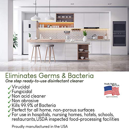 Nutra-Max Hospital Grade Disinfectant Concentrate, 1 Gallon | EPA List N & G, 1:32 Concentrate Makes 32 Gallons, Kills 99.9% of Viruses & Bacteria, Multi-Surface Cleaner