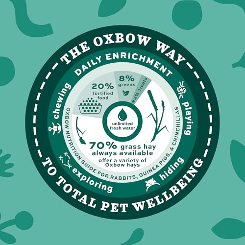 Oxbow Orchard Grass Hay, Rabbit & Guinea Pig Hay, High Fiber for Digestive Health, Grown in the USA, Veterinarian Recommended Small Pet Supplies, for Rabbits, Guinea Pigs, & Chinchillas, 15 oz. | Hand-Sorted, De-Dusted, Oxbow Orchard Grass Hay, Bunny Hay