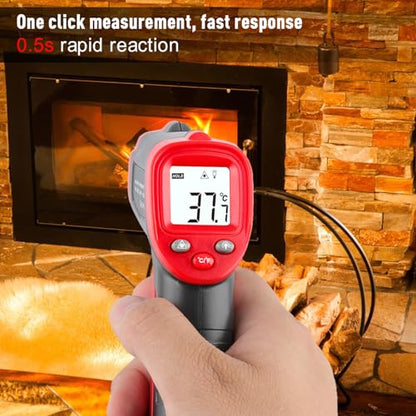 Infrared Thermometer Gun, Non-Contact Laser Thermometer Temperature Gun -58℉～1112℉, Adjustable Emissivity Temp Gun Thermometer, Temperature Measurement Gun for Cooking, BBQ, Pizza Oven - color: 1112℉/600℃