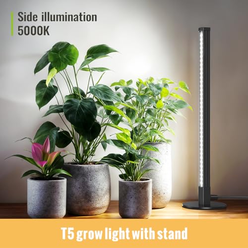 Vertical Grow Light, 72 LEDs Full Spectrum Bar, 5000K, T5, 11W | 1.4FT Grow Light, Wide Illumination Area Full Spectrum, Aluminum Housing, On/Off Switch for Houseplants