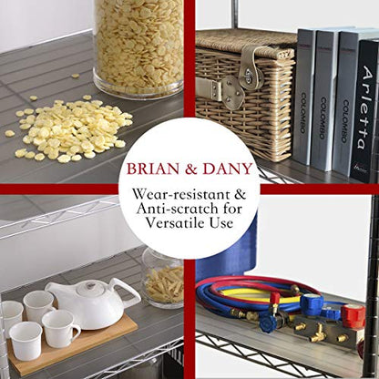 BRIAN & DANY Wire Shelf Liner, Heavy Duty Shelf Liners for Wire Shelving, Waterproof Shelf Mats, Set of 5 (14-Inch-by-36-Inch) - color: Transparent, size: 14"x 36"