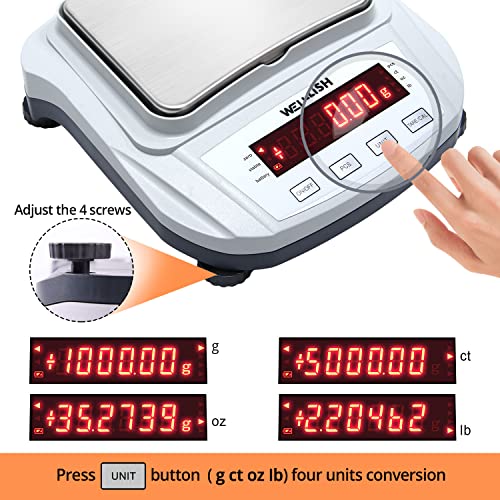 Lab Scale 2000g/0.01g High Precision Digital Scale Analytical Balance Electronic Scale for Kitchen Lab Weighing - style: 2000g x 0.01g