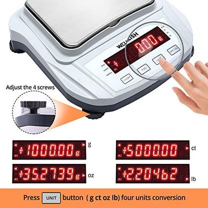 Lab Scale 2000g/0.01g High Precision Digital Scale Analytical Balance Electronic Scale for Kitchen Lab Weighing - style: 2000g x 0.01g