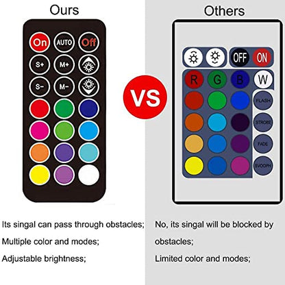 LED Aquarium Light, 2 Pack 15 inches Fish Tank Light RGB Color Underwater Light Submersible Crystal Glass Lights, 42 LED Beads, Brightness Adjustable Memory Function, LED Light bar Stick - size: 2 Pack 15Inch