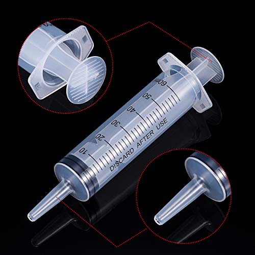 Frienda 4 Packs Syringes Without Needles,20 Ml and 60 Ml | Large Plastic Measuring Tools for Food, Horse Care, Lab Dispensing, Graduated Markings, Reusable Multipurpose Applicators - size: 20 ml and 60 ml