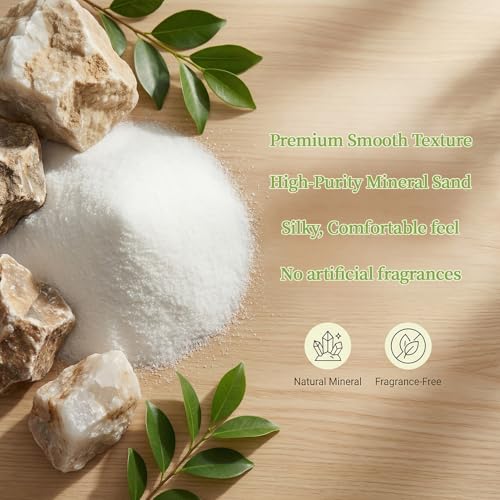 Sukh 31OZ Hamster Sand Bath - White Fine Silica Sand, Hamster Soft Cleaning | Sand Bath for Hamster, Guinea Pig, Rabbit, Chinchilla, Gerbil, Syrian Mice, Squirrel, Small Pet Cage Bedding Accessories - size: 31 OZ