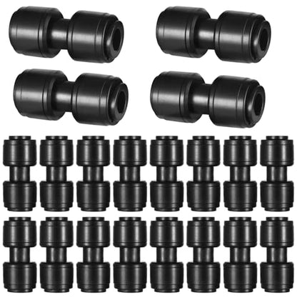 20 Pack 1/4" Quick Connect Fittings Coupling Connectors,1/4 Inch Irrigation Tubing Fittings Anti-Drop Push to Connect Fittings Locked Straight for 1/4 Inch Drip Tubing Garden Irrigation System - size: 20 Pack 1/4" Coupling