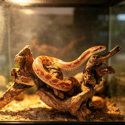 Hamiledyi Reptile Wood Branches 16" Length Snake Climbing Branch Lizard Habitat Natural Wood Decoration Bearded Dragon Climbing Accessories for Leapord Gecko