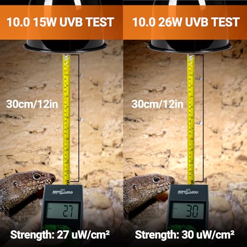 REPTI ZOO UVB Light for Desert Reptile 2 Pack, 10.0 15W UVA UVB Reptile Light Bulb, UVB Lamp for Bearded Dragons Tortoises Lizards Snakes - size: 10.0 15W