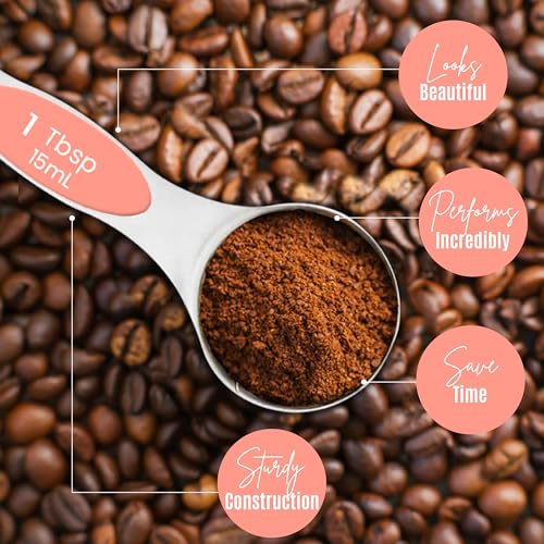Magnetic Measuring Spoons Set of 9 Stainless Steel Dual-Sided Stackable Measuring Spoon Nesting Teaspoons Measuring Dry and Liquid Ingredients, Fits in Spice Jars Set of 9 (Peach) - color: Peach