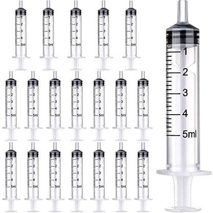 Frienda 20 Packs Large Plastic Syringe Measuring Syringe Tools Dispensing Multiple Uses (5 ml) - size: 5 ml