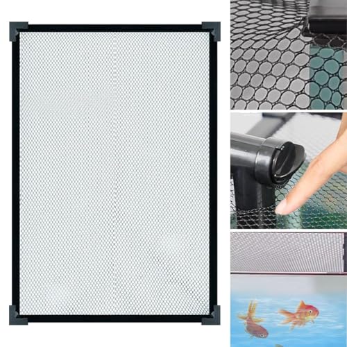 Aquarium Screen Top Cover Protective Net Anti Jumping Tear Resistant DIY Kit Fish Guard Easy to Use - size: 80cmx40cm