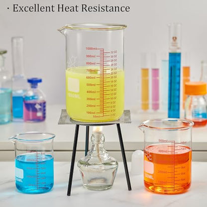 High Borosilicate Glass Measuring Cup-V-Shaped Spout,1000ml(32OZ) Glass Measuring Beaker for Kitchen or Restaurant, Easy to Read - size: 1000ml (32oz)