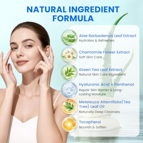 240PCS (3 Boxes) Eyelid Cleansing Wipes, Tea Tree Oil Gentle Cleansing Cloths, Gentle Daily Facial Cleansing Wipes for Sensitive Skin, Alcohol Free Moisturizing Eye Area Cleansing Wipes Bulk Pack - size: 1 Count (Pack of 240)
